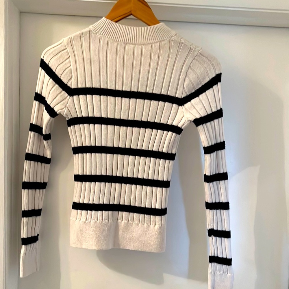 AF beautiful nautical sweater blue and white striped .. excellent condition